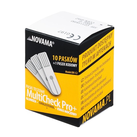 Тест-полоски на холестерин для глюкометра NOVAMA MultiCheck Pro+