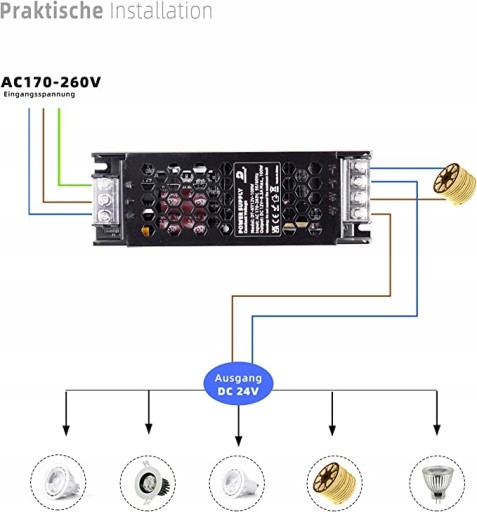 Блок питания DUSKTEC 24 В 400 Вт 16,6 А