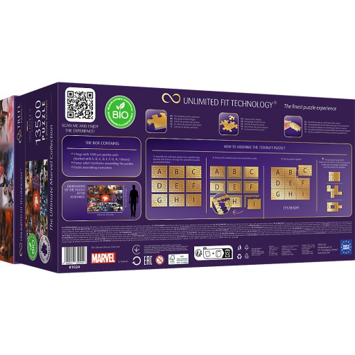 PUZZLE 13500 PRIME UFT MARVEL HULK IRON MAN THOR KAPITAN AMERYKA 12+ TREFL