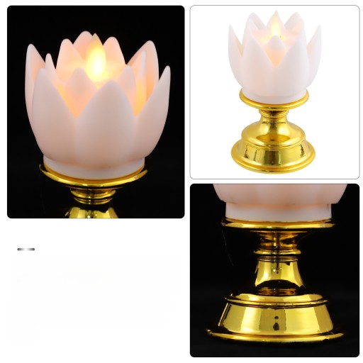 LAMPA LOTUS LIGHT BATERIE PODGRZEWACZE ŚWIECE KWIAT