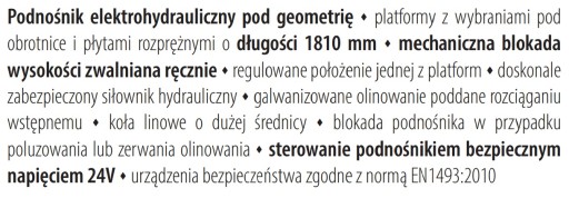 NORTEC PO500N 4-стоечный подъемник для геометрии