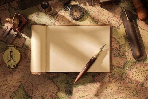 Блокнот ручной работы в кожаной обложке Journal Retro
