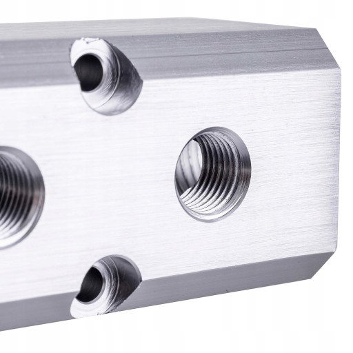 Listwa Rozdzielacz Pneumatyczny 5x 1/4 2x 1/2 ALUM