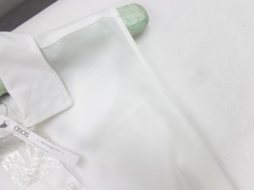 34 ASOS MATERNITY DŁUGA TUNIKA CIĄŻOWA ECRU T2097