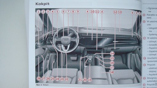Audi Q8 18-23 Polska instrukcja obsługi Audi Q8 2018 rok kolorowa oryginał