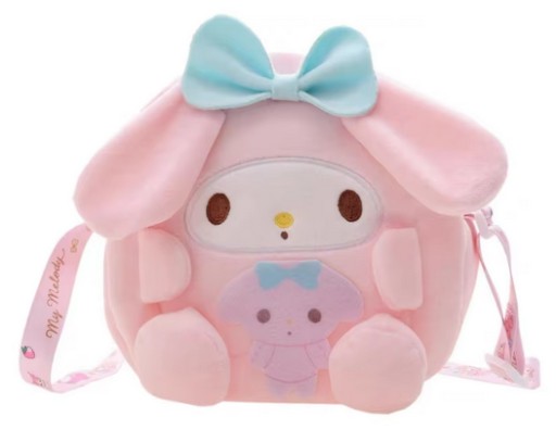 Torebka z motywem -MY MELODY VELVET pluszowa torebka różowa