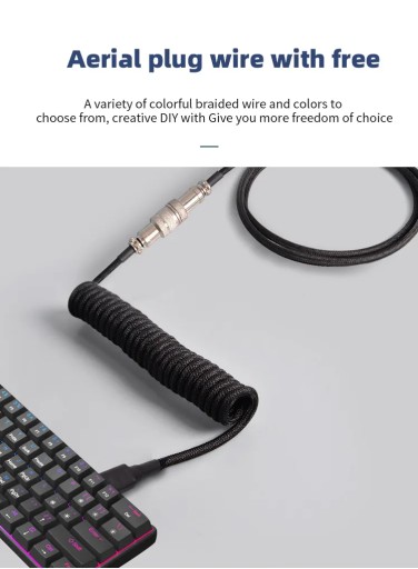 Цвет 1,8-3 м, тип C, механическая клавиатура, спиральный кабель, разъем USB-клавиатуры