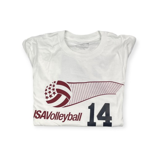 Мужская белая футболка Adidas USA Volleyball 14 M