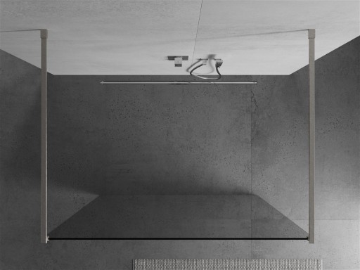 MEXEN KIOTO ŚCIANKA PRYSZNICOWA WOLNOSTOJĄCA 110 x 200 CM NIKIEL szkło 8 mm