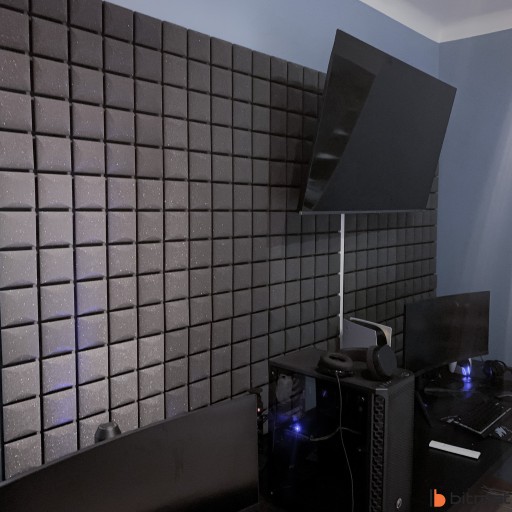 MAT звукоизоляционная акустическая пена CUBES 1м2, поглотитель для отделки стен 5см