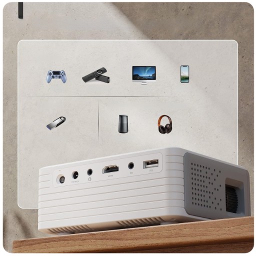 МИНИ AKIYO ЖК-КИНОПРОЕКТОР 1280X720 БЕЛЫЙ WIFI BLUETOOTH НОВАЯ МОДЕЛЬ!