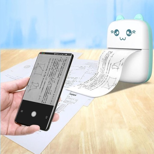МИНИ-ТЕРМОПРИНТЕР ДЛЯ ДЕТЕЙ DRUKUS PORTABLE CAT + 11 РОЛИКОВ
