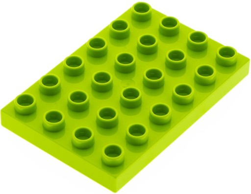 LEGO DUPLO ТАРЕЛКА СВЕТЛО-ЗЕЛЕНАЯ ПОДСТАВКА 4x6 6X4