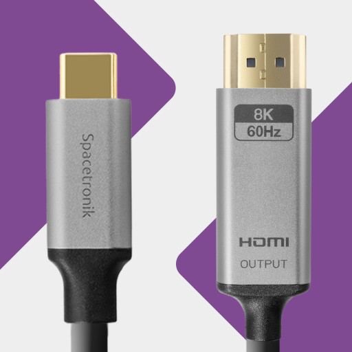 Kabel Złącze USB-C 3.1 HDMI 8K Przewód Spacetronik Adapter KCH-SPA010 1m