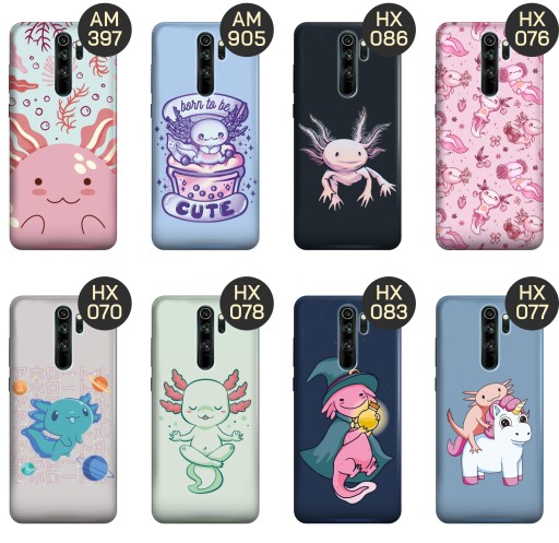 Случай для Xiaomi Redmi Примечание 8 Pro Patters Axolotl Axolotl с корпусом аксолотла
