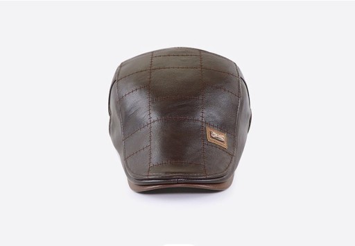 Кожаная бейсболка Gatsby Newsboy Fashion, коричневая