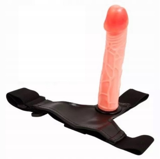 DILDO STRAP-ON PROTEZA PENIS ANAL WAGINA CZŁONEK CIELISTY CYBERSKÓRA 20CM