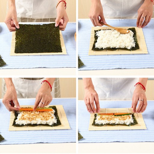 КОВРИК ДЛЯ ПОДАЧИ СУШИ ЗАКУСОК 5 шт. + КЕРАМИКА
