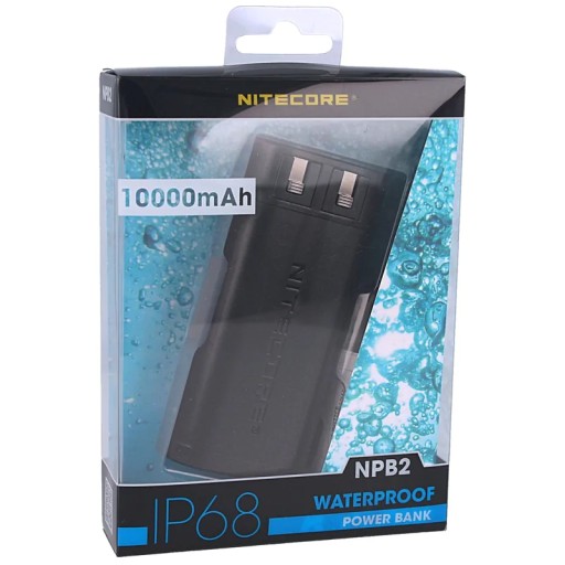 Легкий и прочный аккумулятор Powerbank Nitecore NPB2, 10 000 мАч, водонепроницаемый IP68, до -10°C