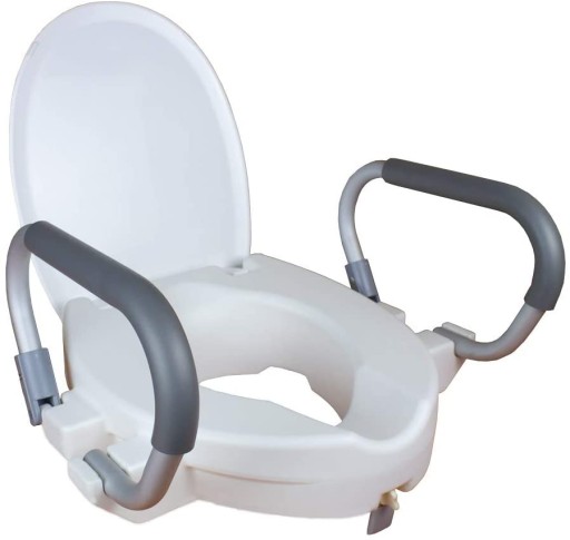 СИДЕНЬЕ ДЛЯ УНИТАЗА С КРЫШКОЙ И ПОДЛОКОТНИКАМИ MOBICLINIC ALCALA 10CM