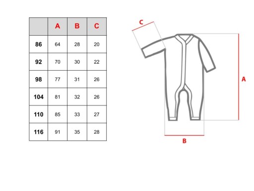 RAMPERS детская пижама с длинными рукавами ZIPPER PAJAMA хлопковая пижама LISKI 116