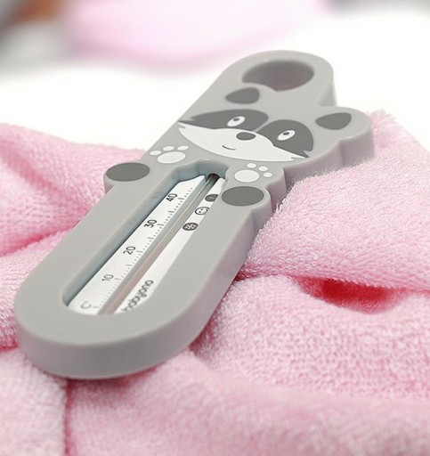 BABYONO безртутный термометр для детской ванночки с изображением енота
