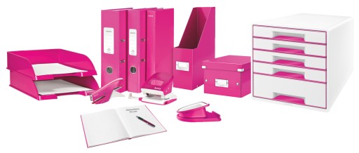 Полка для документов Leitz Plus Wow, РОЗОВЫЙ