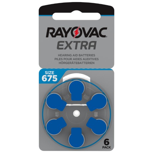 30 батареек для слуховых аппаратов Rayovac 675 MF