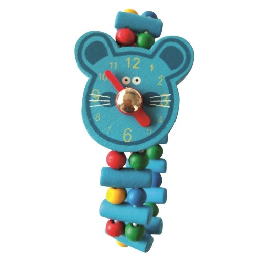 Деревянные часы Blue Mouse для ребенка.