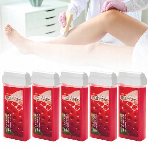 Эпиляция 4+1 бесплатно WAX Roll ItalWax Strawberry