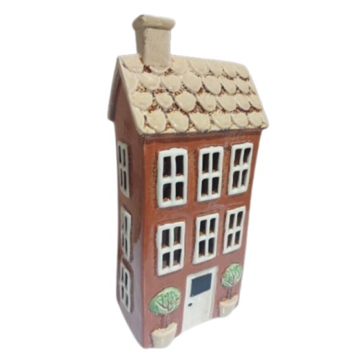 DOMEK DOM CERAMICZNY ŚWIECZNIK LAMPION KAMIENICZKA TEE LIGHT NA PREZENT