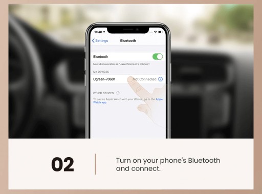 АДАПТЕР AUX BLUETOOTH 5.0 Приемник UGREEN 3,5 мм