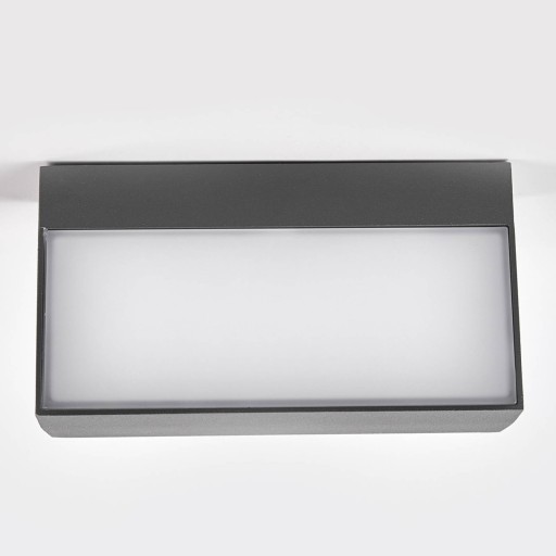 Lucande Lissi IP54, алюминий/серый/цинк