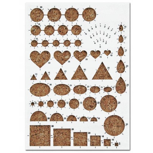 SZABLON do quillingu 15x21cm różne kształty - DpCraft