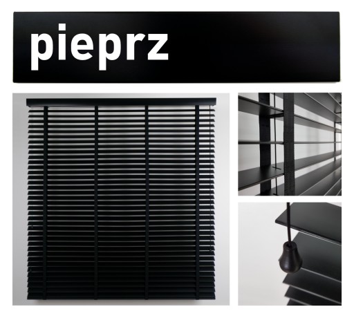 Żaluzje na wymiar CLICKY Flip 50mm Faux Wood PCV 200x200cm
