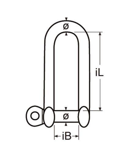 ДЛИННАЯ НЕРЖАВЕЮЩАЯ, КИСЛОТОСТОЙКАЯ ШЕЙКЕЛЬ, D=6MM