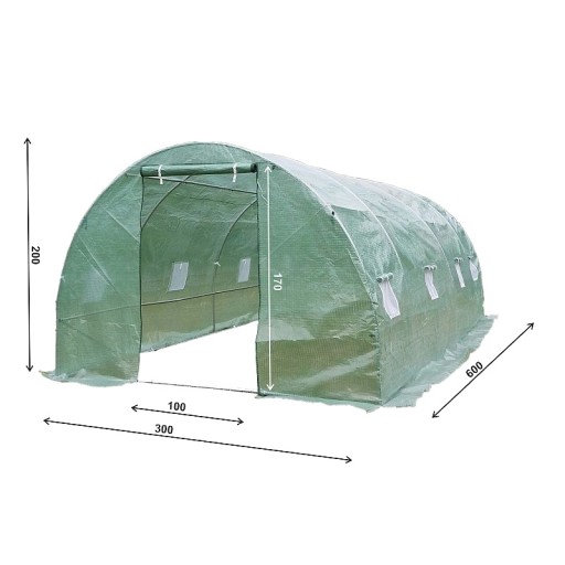 Tunel Foliowy Szklarnia 3x6m NAJGRUBSZE rurki 25mm + system zraszający 10m