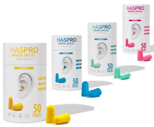 Беруши Haspro Пробки в тюбике в запираемом контейнере 50 пар | 100 шт.