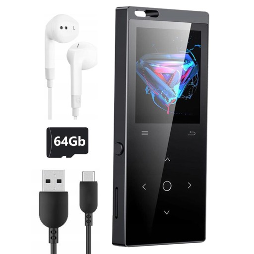 MP4 МУЗЫКАЛЬНЫЙ ПЛЕЕР BLUETOOTH РАДИО-ДИКТОФОН 64 ГБ С ТРУБКОЙ