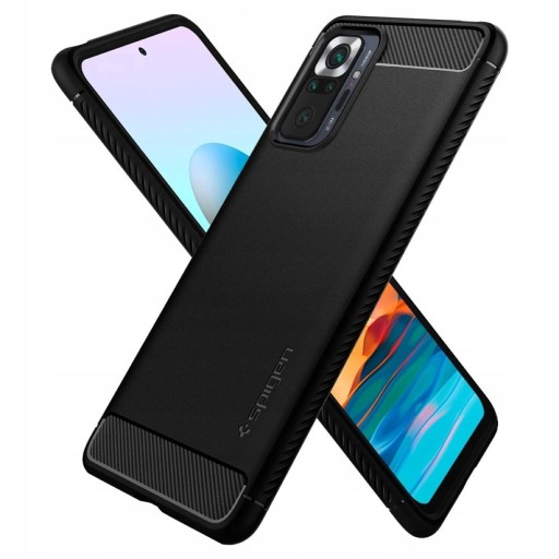 Чехол для Redmi Note 10 Pro в черной матовой рукавице от SPIGEN