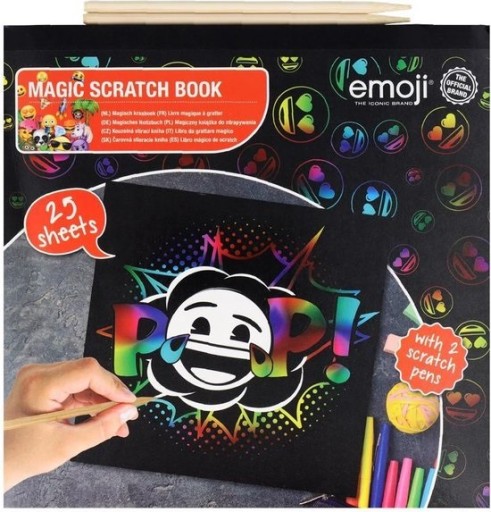 MAGIC BOOK EMOJI SCRATCH BOOK Художественные аксессуары 25 страниц 39