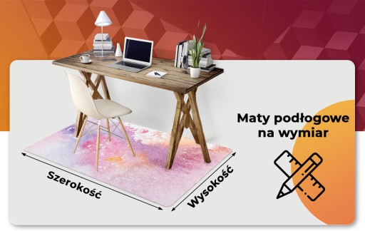 Do wnętrz pod fotel ochronna mata Cukierkowe plamy