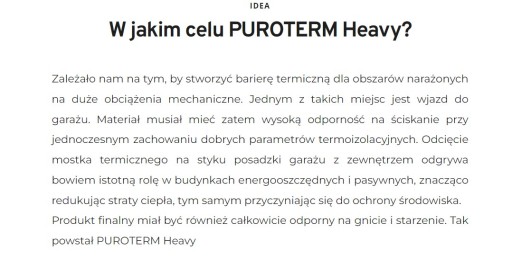 Puroterm HEAVY 190мм/600мм Теплый фундамент для дверей и гаражных ворот