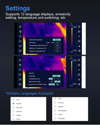 Инфракрасная тепловизионная камера USB-C 256*192 Android ТЕПЛОВОЙ СКАНЕР