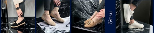 Ryłko espadryle 1MMS7 skórzane klasyczne na płaskiej podeszwie blue r. 40