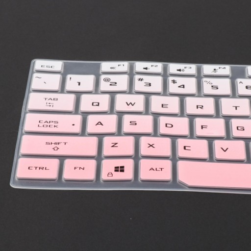 Универсальный силиконовый чехол-клавиатура для ASUS TUF Gaming A15 Gradient Pink
