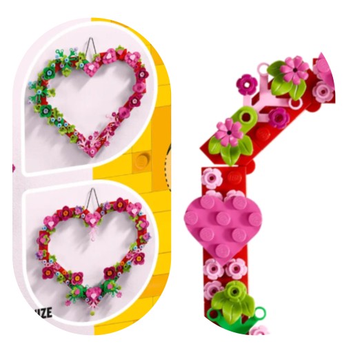 LEGO 40638 Украшение в виде сердца ПОДАРОК ​​НА ДЕНЬ ВАЛЕНТИНА Цветы на день святого Валентина