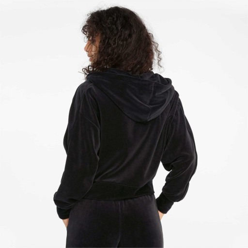 Puma Iconic T7 Велюровый черный женский свитшот размер 42 XL