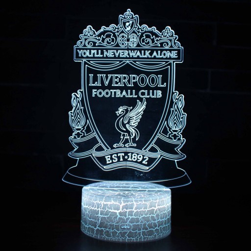 LIVERPOOL 3D светодиодный ночник USB/БАТАРЕЯ + ПУЛЬТ ДИСТАНЦИОННОГО УПРАВЛЕНИЯ