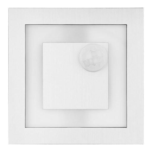 ЛЕСТНИЧНЫЙ СВЕТИЛЬНИК с сумерками ДАТЧИК ДВИЖЕНИЯ 230v LED SILVER WARM 3000k